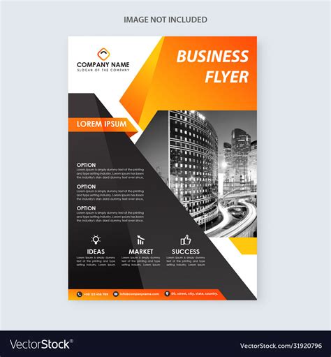 Creative Professional Business Flyer Template Vector Image
