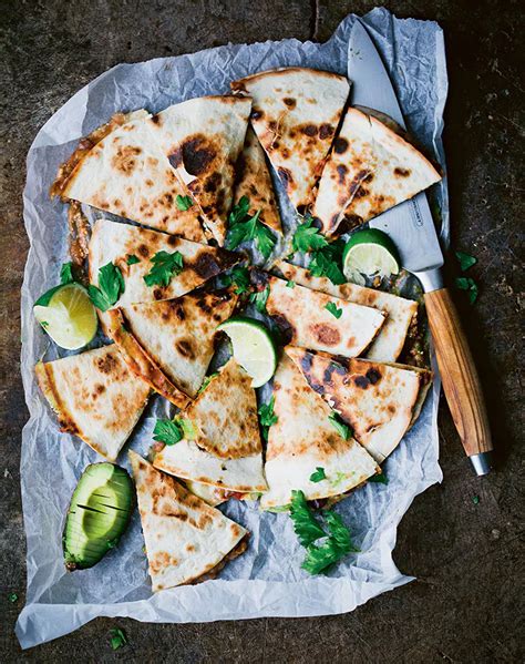 Portobello And Avocado Quesadillas With Magic Green Sauce Recipe