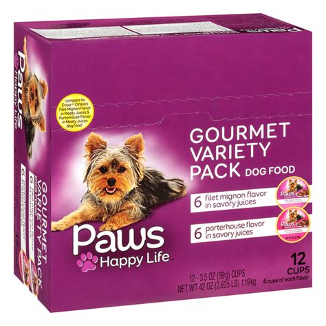 Paws Happy Life Gourmet Variety Pack Dog Food 12ct Hy Vee Aisles