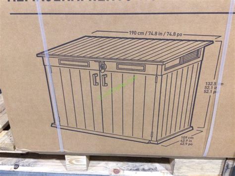 Keter 240794 premier jumbo horizontal outdoor storage shed. Keter Horizontal Resin Shed - CostcoChaser