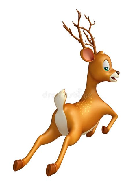 Cute Deer Funny Cartoon Character Stock Illustration Illustration Of