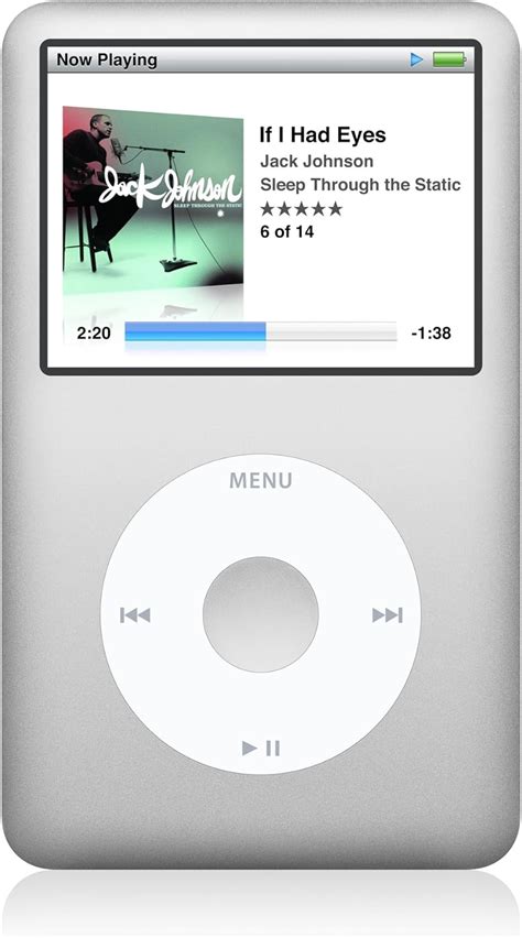 Apple Ipod Classic 120 Gb Silver 6th Generation Old Model