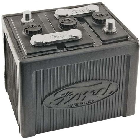 Battery Ford Script 6 Volt 9 14 Long X 7 38 Wide X 9 High