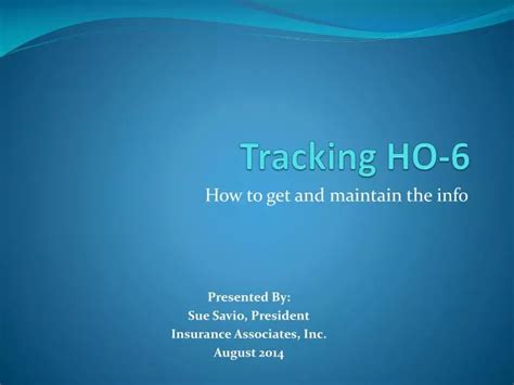 Ppt Tracking Ho 6 Powerpoint Presentation Free Download Id3837618