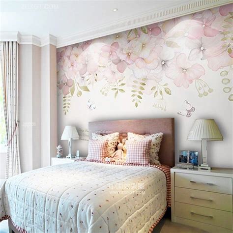 When fine quality, signature style, and sustainability combine to create a superior product; Watercolor Pink Flowers Wallpaper Wall Mural, Hanging Branch Floral Wall Murals Wallpaper ...
