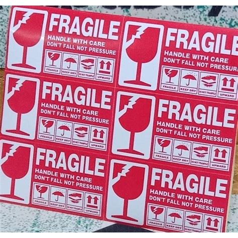Sticker Fragile White Shopee Malaysia