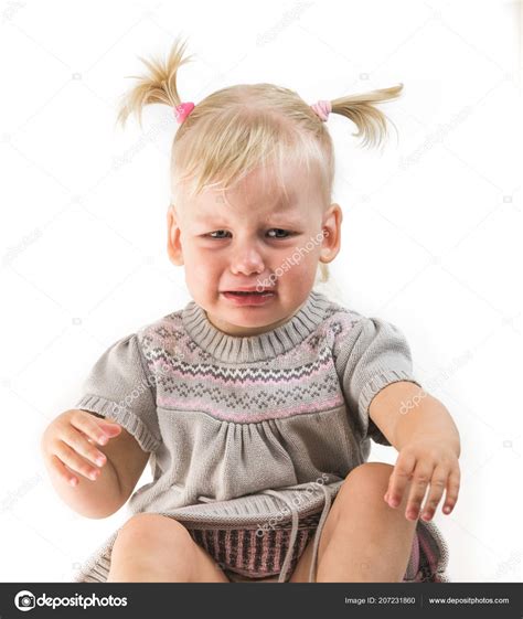 Crying Baby Girl Isolated — Stock Photo © Belyay 207231860