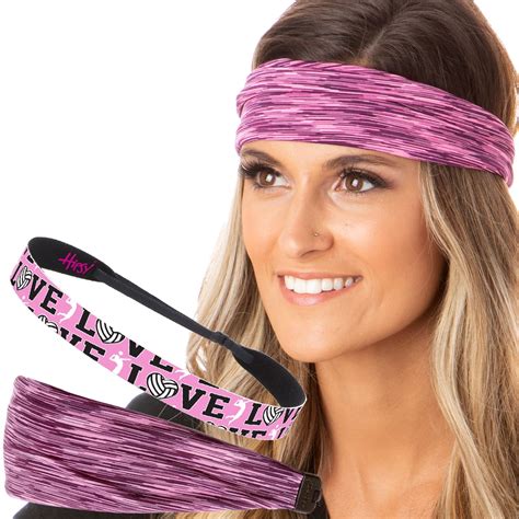 Hipsy Adjustable Volleyball Sports Headband Xflex Mixed Pack For Women