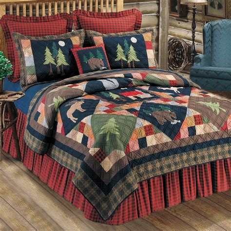You are still in bed, but your sheets make you feel like you have gone to the shore with your bathing suit and sunblock, ready to hear the surf and relax. Rustic Bedding: Twin Size Timberline Quilt|Black Forest Decor