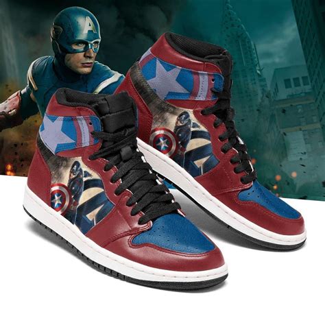 Captain America Marvel Air Jordan Shoes Sport V3 Sneaker Boots Shoes