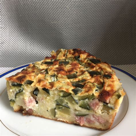 Quiche sans pâte courgettes jambon