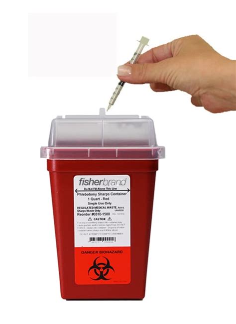 Fisherbrand Sharps Container Closure Type Sliding Lid Capacity 1 Qt