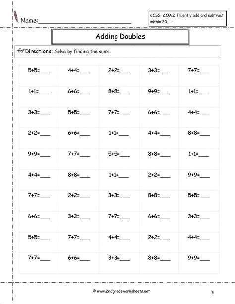 Year 2 Maths Worksheets Free Printable Forms Worksheets And Diagrams