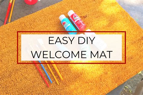 Easy Diy Welcome Mat Red Stick Life Red Stick Life