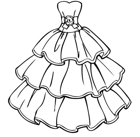 Princesses outfit coloring is a game that will turn you to an outfit designer! Princess Dress Coloring Page | Wedding coloring pages ...