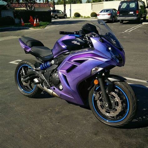 Purple Kawasaki Ninja Sports Bikes Motorcycles Blue Motorcycle