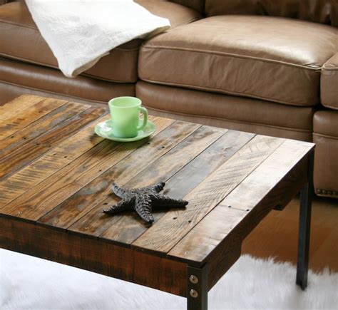 Rustic Industrial Reclaimed Wood Coffee Table By Thesimplebarn
