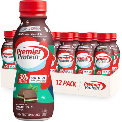 Premier Protein Shake Winter Mint Chocolate Limited Time 30g Protein