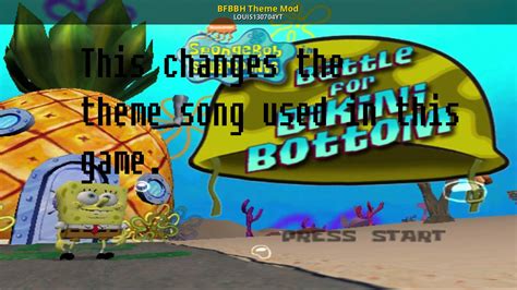 Friday night funkin' is a cool music rhythm game. BFBBH Theme Mod SpongeBob: Battle for Bikini Bottom - Rehydrated Modding Tools