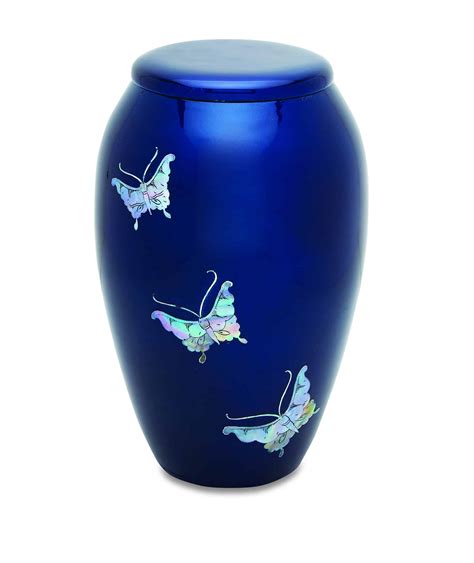 Item R719 10 Blue Butterfly Mother Of Pearl Adult Urn Loving