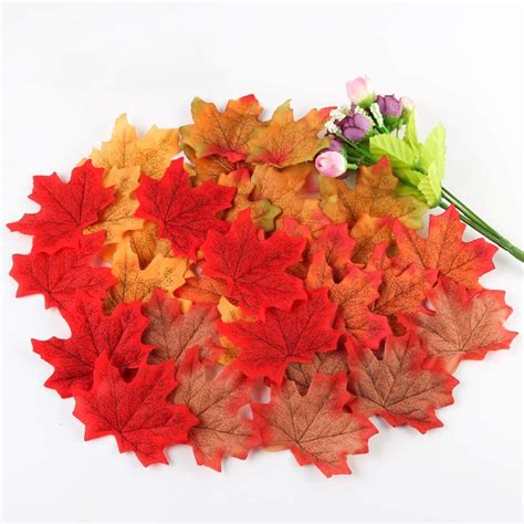 Artificial Maple Leaves Autumn Fall Leaves Bulk Assorted