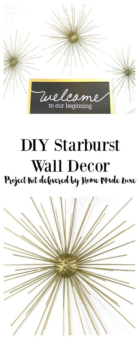How To Make Diy Starburst Wall Decor By Home Made Luxe Subscription Box