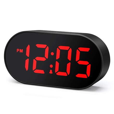 Plumeet Digital Led Alarm Clock With Dimmer And Snooze 2 Level Alarm