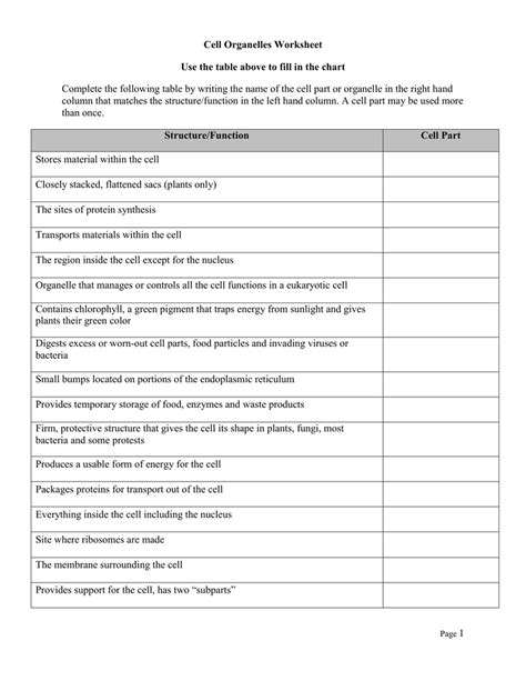 This page features a series of activities on cells like: Cell Organelles Student Handout
