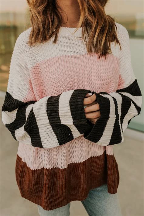 Fall Striped Sweater Womens Sweaters For Fall Roolee Stylish Sweaters Sweater Women