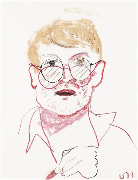 David Hockney B 1937 Self Portrait 1980s Drawings And Watercolors