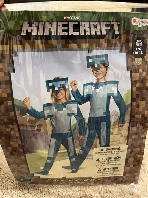 Kids Minecraft Armor Costume Large 10 12 Gem