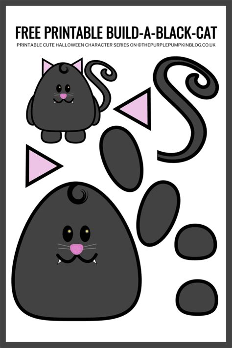 Build-a-Cat! Free Printable Halloween Paper Craft | Fun Cat Craft for Kids!