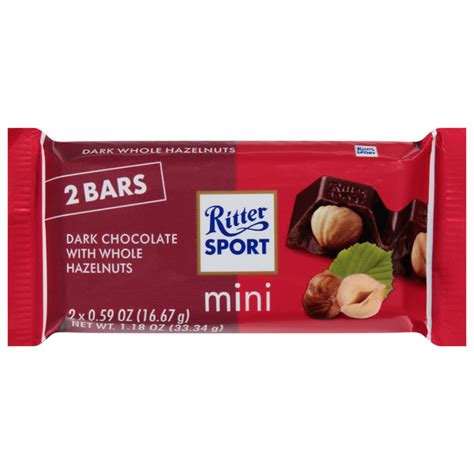 Save On Ritter Sport Dark Chocolate With Whole Hazelnuts Mini 2 Ct