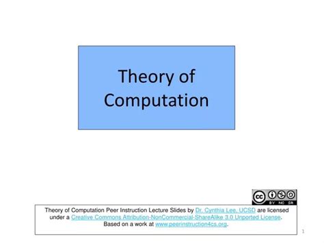 Ppt Theory Of Computation Powerpoint Presentation Free Download Id