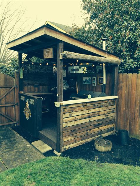 It can frame a view or cover a walkway linking different garden areas. Smoke shack | Bbq shed, Bbq hut, Grill gazebo