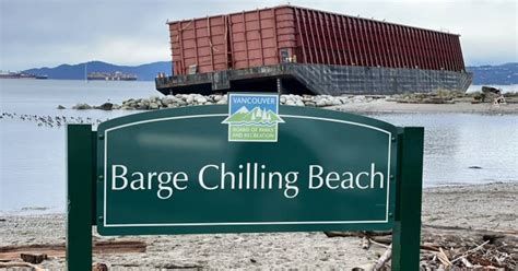 park board shows sense of humour with barge chilling beach creation georgia straight