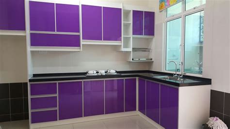 kabinet dapur warna purple desainrumahidcom
