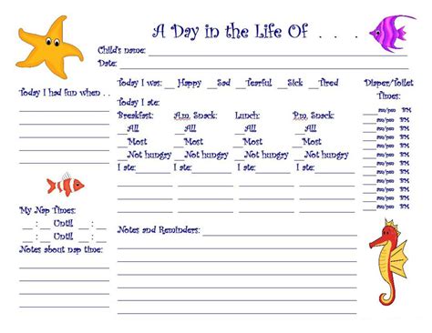 Coloring has never been so much fun. 7 Best Images of Printable Daily Sheets For Toddlers ...