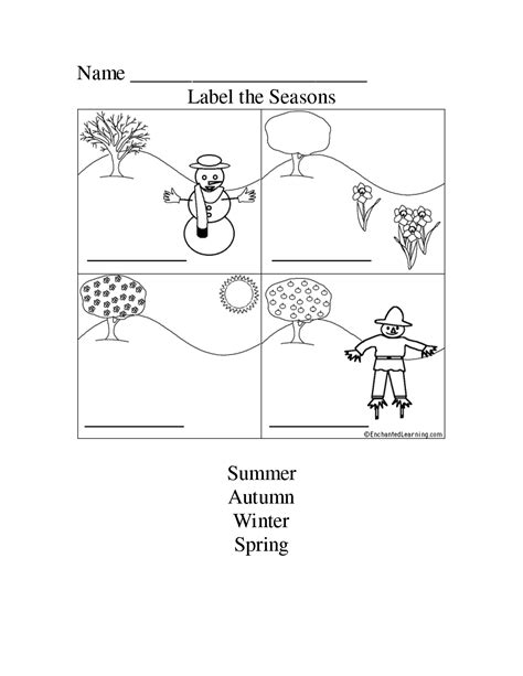 9 Label The Season Worksheet