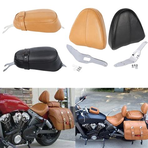 Motorcycle Driver Backrest Support Leather Wpad For Indian Scout 2015