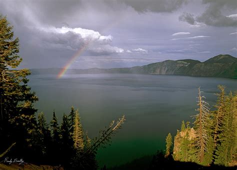 Crater Lake Rainbow Photograph By Randy Bradley