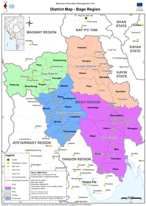 Myanmar District Map Bago Region 23 Oct 2017 Myanmar Reliefweb