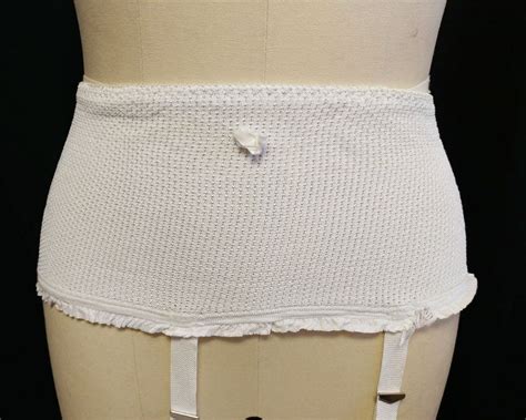 Vintage 50s Mesh Ruffle Girdle With Rubber Tips And Metal Garters Vintage Clothing And Fashions