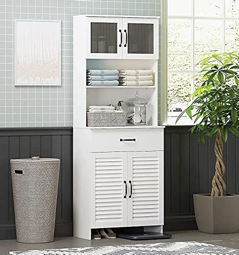 Spirich 63 Freestanding Cabinetbathroom Storage Cabinet With Double