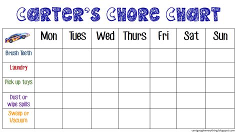 Toddler Chore Chart My Mini Adventurer
