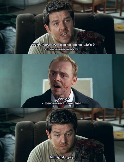 Shaun Of The Dead One Of Eds Best Lines Zombie Movies Good Movies