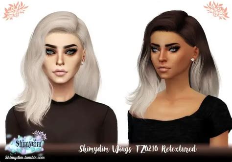 Shimydim Wings Tz0210 Hair Retextured Sims 4 Hairs