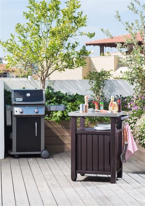 BBQ Table bench with Stainless Steel Top | Patio Life