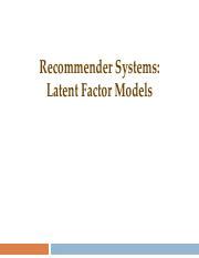 Recsys Pdf Recommender Systems Latent Factor Models Latent Factor Models Users And