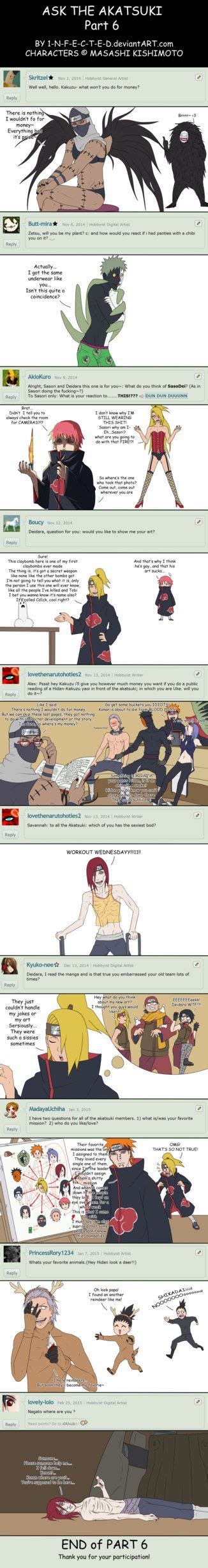 Ask The Akatsuki Part 6 By 1 N F E C T E On
